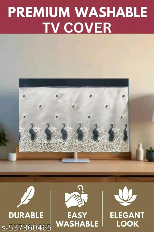 Trendy New Embroidered Television Cover Protector for TV inch LCD/LED COVER
