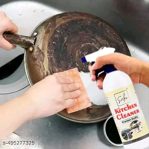 Kitchen Cleaner Spray Oil & Grease Stain Remover Stove & Chimney Cleaner Spray Non-Flammable Nontoxic Magic Degreaser Spray for Kitchen Gas Stove Cleaning Spray for Grill & Exhaust Fan (250ml)
