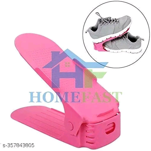 PURCHASE STORE® Shoe Slots Organizer - Double Layer Shoe Rack Space Saver for Closet (Multicolor, Pack of 6)