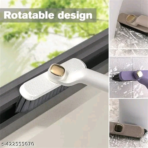 Hard Bristle Rotating Crevice Cleaning Brush - Grout Cleaner for Bathroom & Kitchen