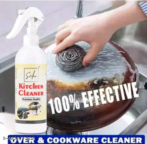 Kitchen Cleaner Spray Oil & Grease Stain Remover Stove & Chimney Cleaner Spray Non-Flammable Nontoxic Magic Degreaser Spray for Kitchen Gas Stove Cleaning Spray for Grill & Exhaust Fan (250ml)