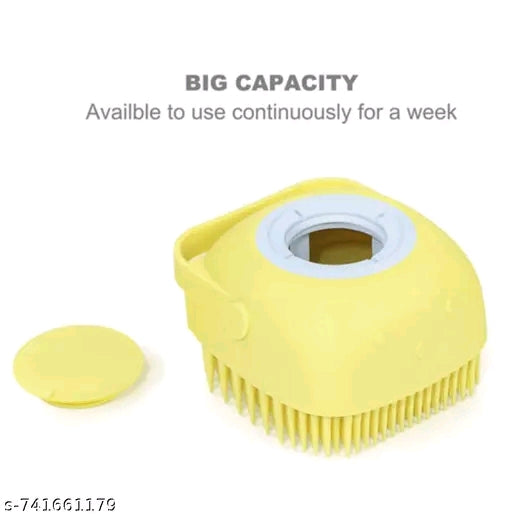 2-in-1 Silicone Shampoo Brush & Dispenser - Scalp Massager with Built-in Liquid Container