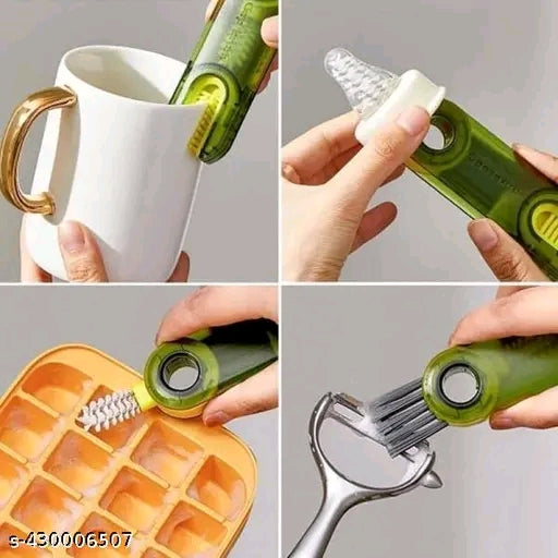 3-in-1 Multifunctional Bottle & Cup Cleaning Brush - Gap Cleaner, Lid Scrubber & Straw Brush