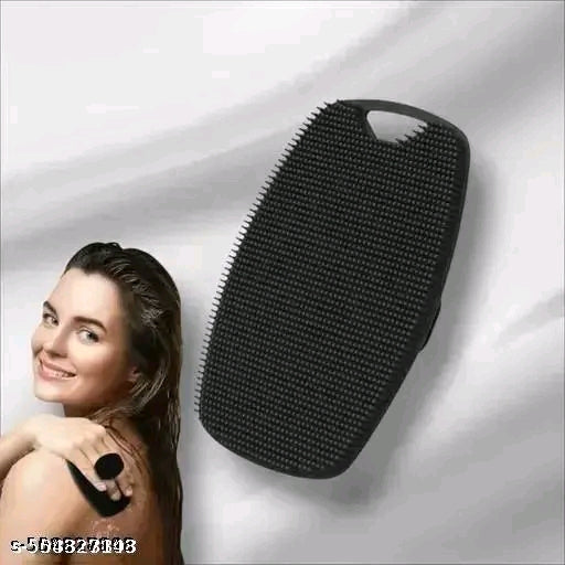 Silicone Body Scrubber Bath Brush - Exfoliating Body Brush with Ergonomic No-Slip Handle for Men & Women