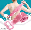Silicone Body Back Scrubber Double Side Bathing Brush for Skin Deep Cleaning - Random Color