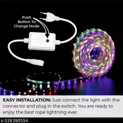 Modern Night Lights - Multicolor LED Rope Light Strip 4M