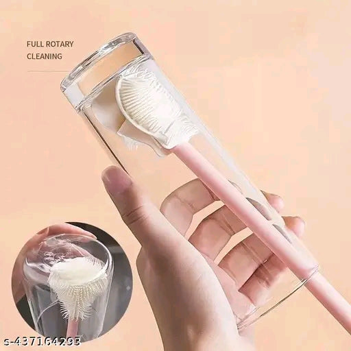 Soft Multifunctional Silicone Bottle Brush - Eco-Friendly Long Handle Cleaning Brush for Bottles & Cups