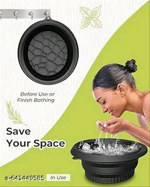 Face Bowl for Ice with Built-in Ice Tray – Collapsible Silicone Facial Ice Bath Bowl for Cold Plunge Therapy, Skin Tightening & Acne Relief – Portable Spa Tool for Home & Travel(Round)