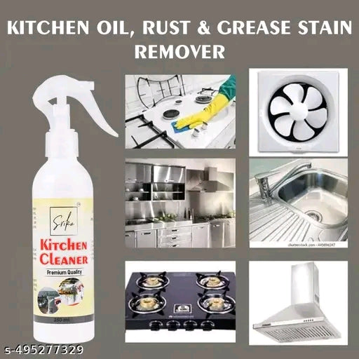 Kitchen Cleaner Spray Oil & Grease Stain Remover Stove & Chimney Cleaner Spray Non-Flammable Nontoxic Magic Degreaser Spray for Kitchen Gas Stove Cleaning Spray for Grill & Exhaust Fan (250ml)